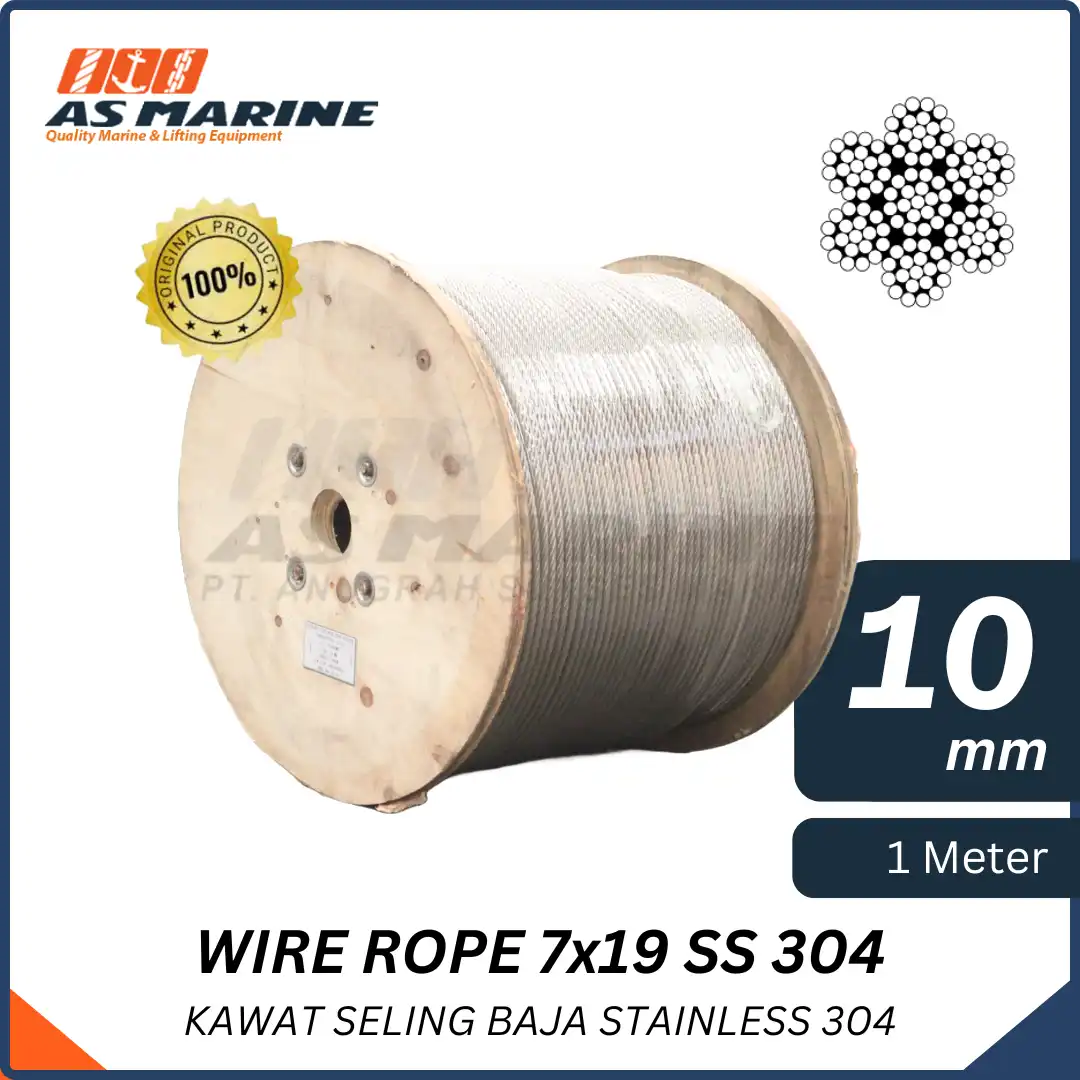 Wire Rope 7x19 Stainless Steel 304 10 mm